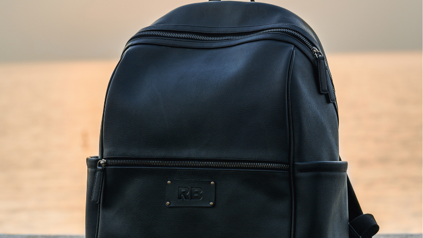Personalised Travel Leather Backpack 