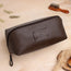 Brown dopp kit