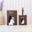 Personalized brown bloom passport cover and luggage tag