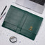 Green laptop organiser