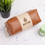 Tan travel pouch
