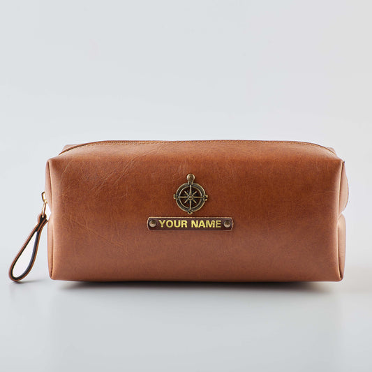 PERSONALISED TRAVEL POUCH - TAN