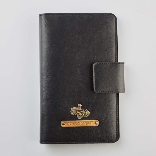 PERSONALISED FAMILY PASSPORT COVER - BLACK