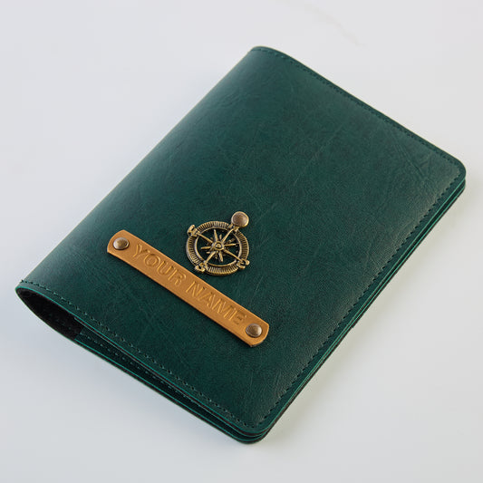 PERSONALISED PASSPORT COVER - GREEN
