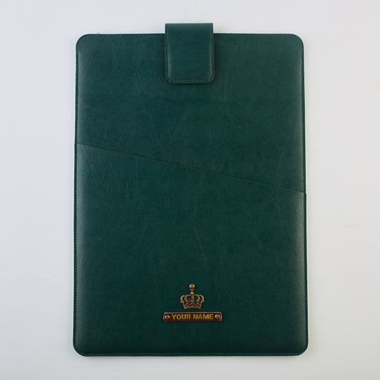 PERSONALISED LAPTOP/ DOCUMENT SLEEVE(13 Inch) - GREEN