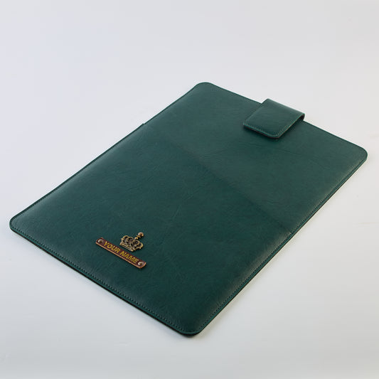 PERSONALISED LAPTOP/ DOCUMENT SLEEVE(13 Inch) - GREEN