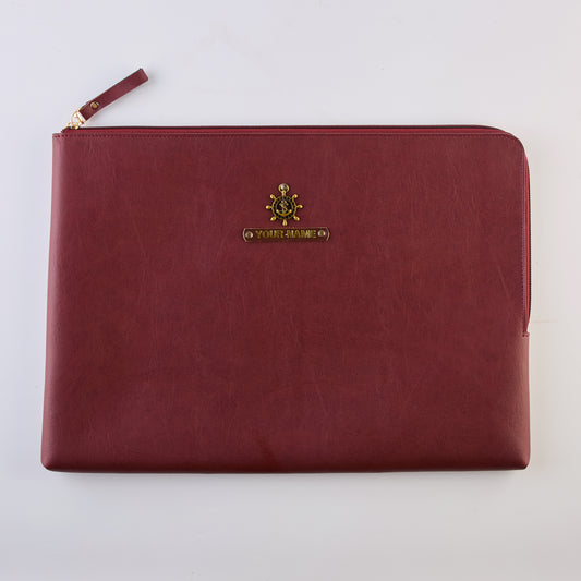 PERSONALISED ZIPPERED LAPTOP CASE (13 Inch) - MAROON