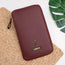 Maroon zippered travel case
