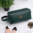 Green double zip sling bag