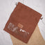 Tan leather shoe bag