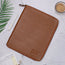 Tan zippered office folder