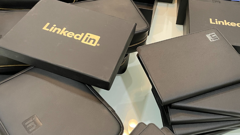 Personalised Corporate Gifts done for LinkedIn