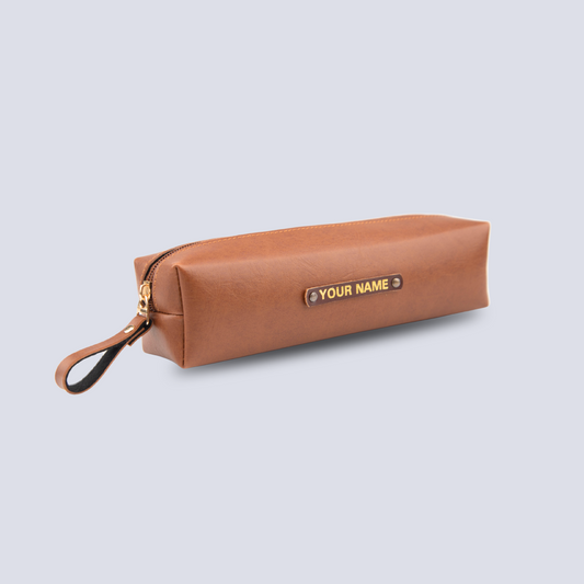 PERSONALISED STATIONERY POUCH - TAN