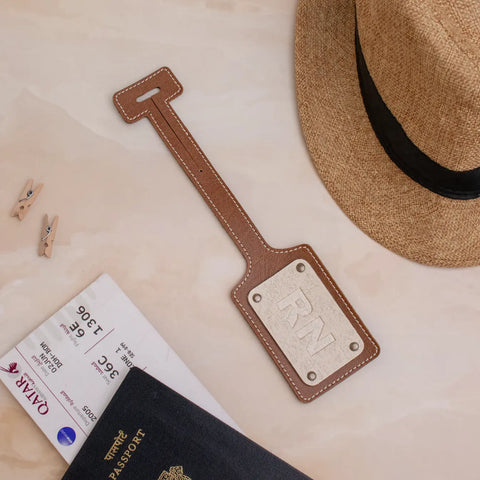 PERSONALISED BAG TAG - TAN