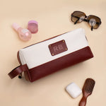 Maroon canvas pouch