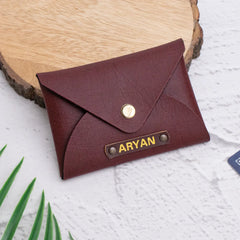 PERSONALISED CARDHOLDER - MAROON