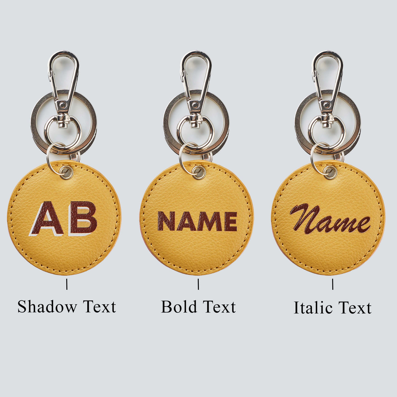 PERSONALISED CIRCLE KEYCHAIN - PRINTED