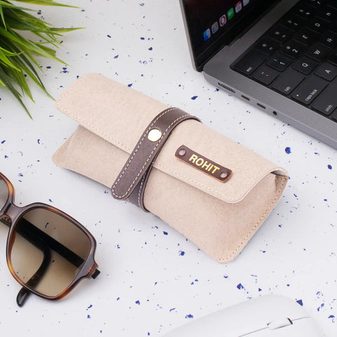PERSONALISED EYEWEAR CASE - BEIGE