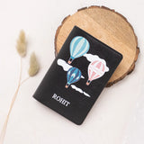 Black Hot Air Balloon Passport Cover