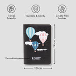 Hot air balloon passport cover – black