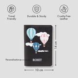 Hot air balloon passport cover – black