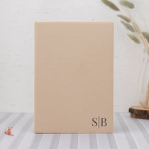 Beige journal with S|B initials