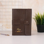 Brown leather journal