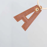 PERSONALISED LETTER KEYCHAIN - TAN