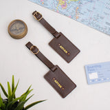 PERSONALISED LUGGAGE TAGS - BROWN