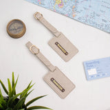 PERSONALISED LUGGAGE TAGS - BEIGE