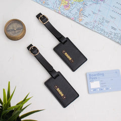 PERSONALISED LUGGAGE TAGS - BLACK