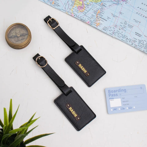 PERSONALISED LUGGAGE TAGS - BLACK