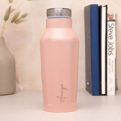 Peach metal bottle