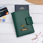 Green mini travel wallet