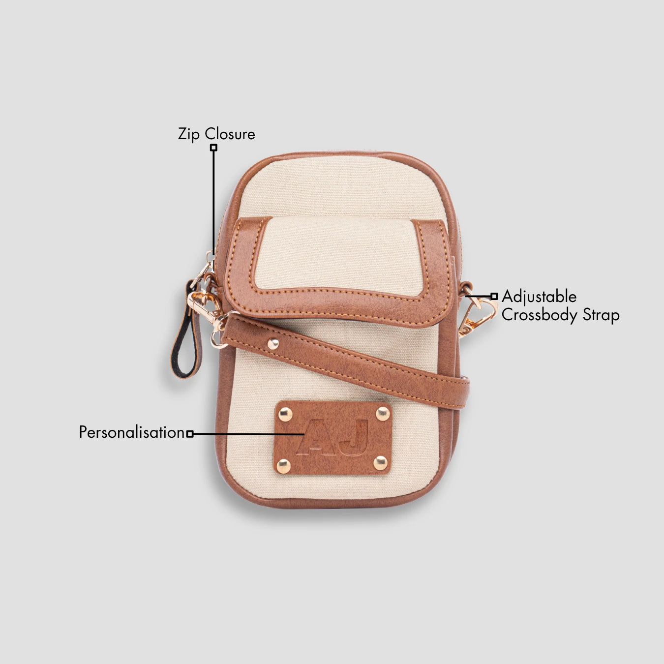 Tan mini sling rear