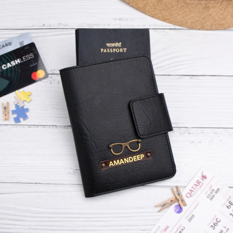 PERSONALISED MINI TRAVEL WALLET - BLACK