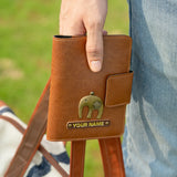 PERSONALISED MINI TRAVEL WALLET - BROWN