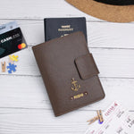Brown mini travel wallet