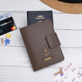 Brown mini travel wallet