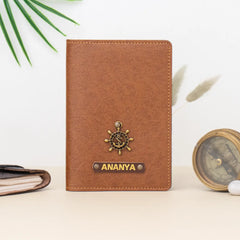 Tan passport cover