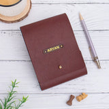 Maroon notepad with stylish cover