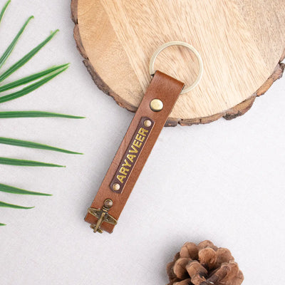 Tan keychain