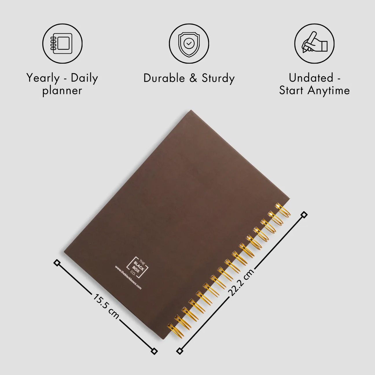 Brown spiral planner