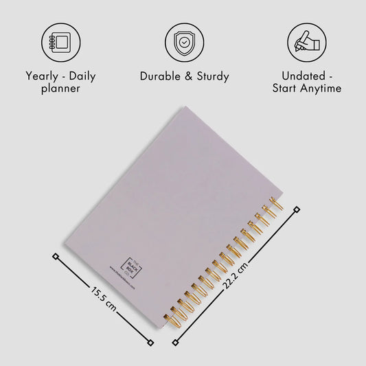 Spiral planner with gold rings