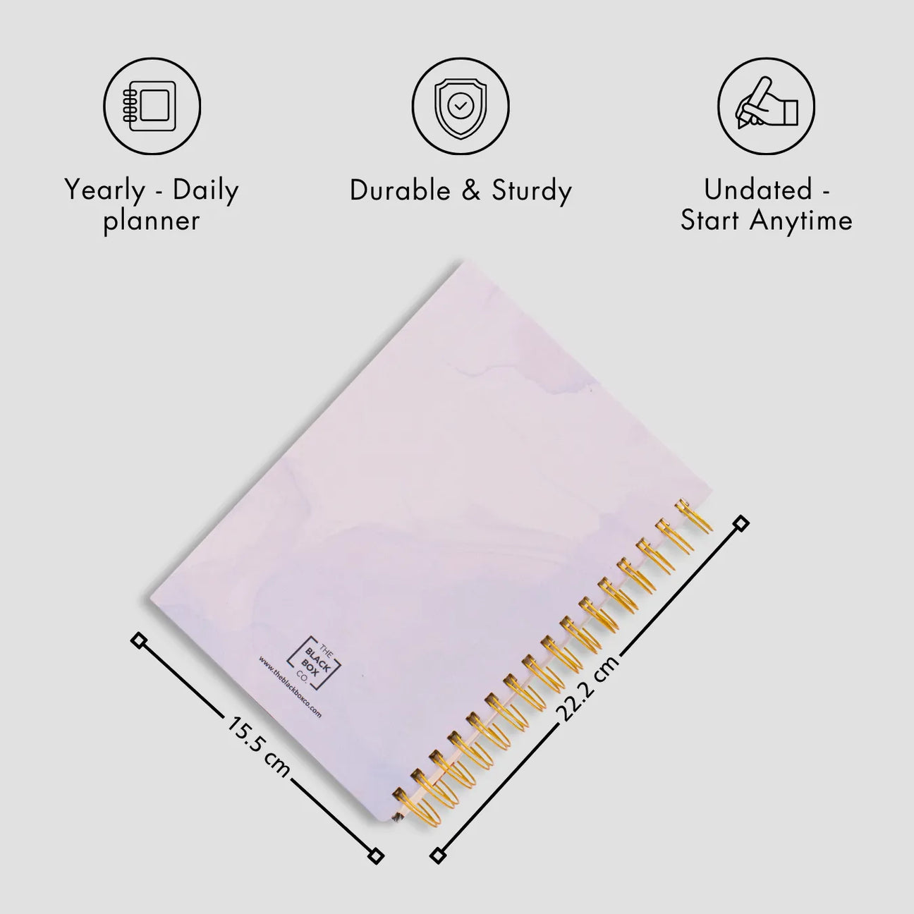 Beige spiral daily planner