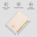 Beige spiral daily planner