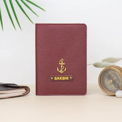 Maroon passport cover