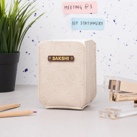 PERSONALISED PENSTAND - BEIGE