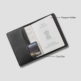 Black pet lover passport holder with card slot