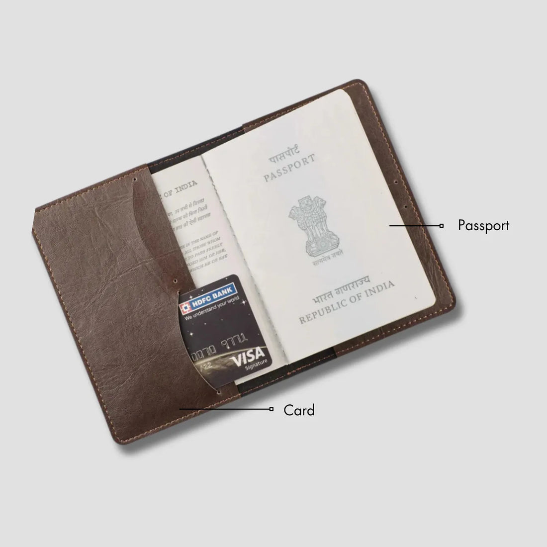Brown Pet Lover Passport Holder